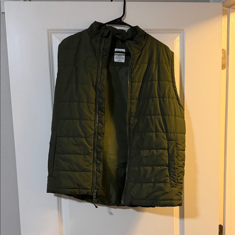 Green Puffer Vest Sonoma Brand - Medium